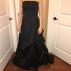 Black Formal Gown with Red Train